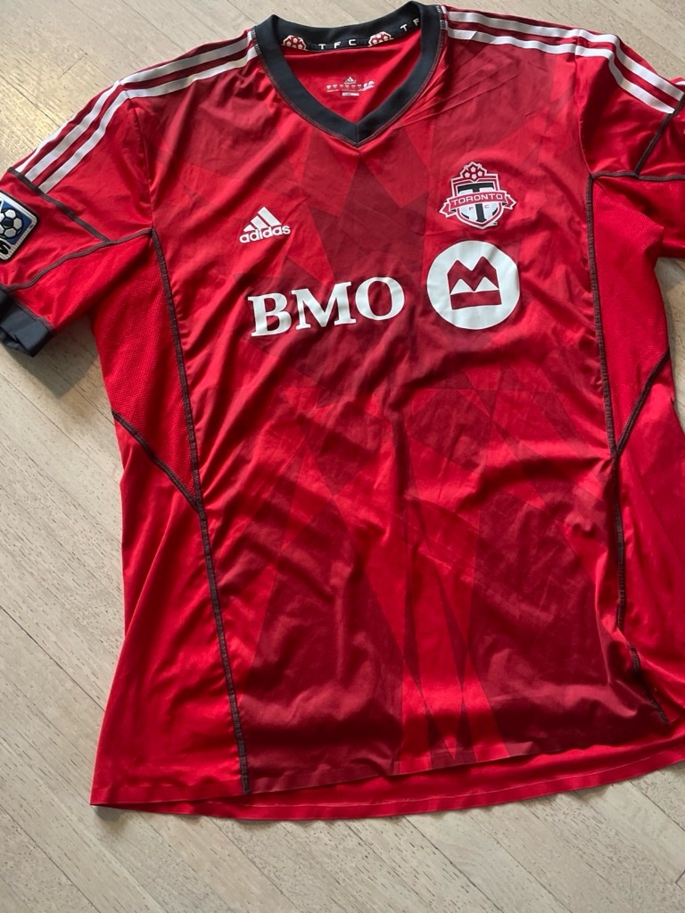 adidas Red and Black Toronto FC ClimaCool Soccer Jersey